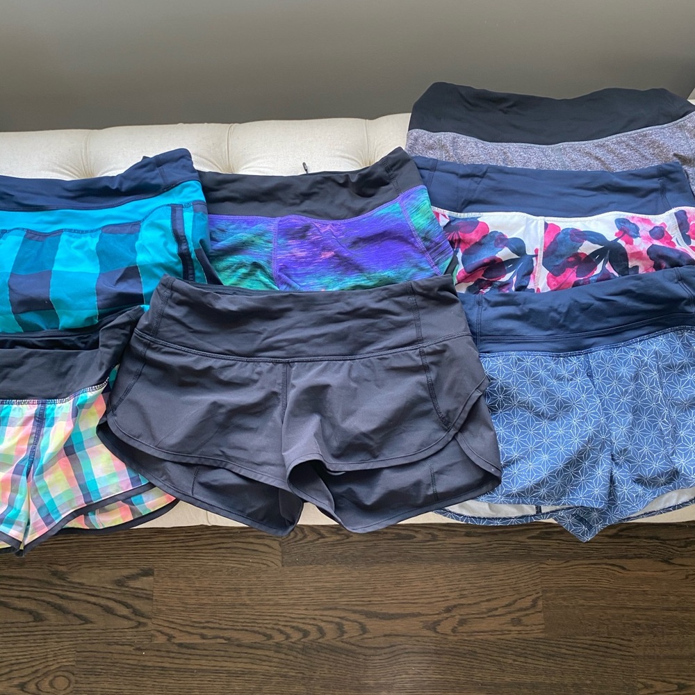 Lululemon lot of shorts sizes 6 and 4
